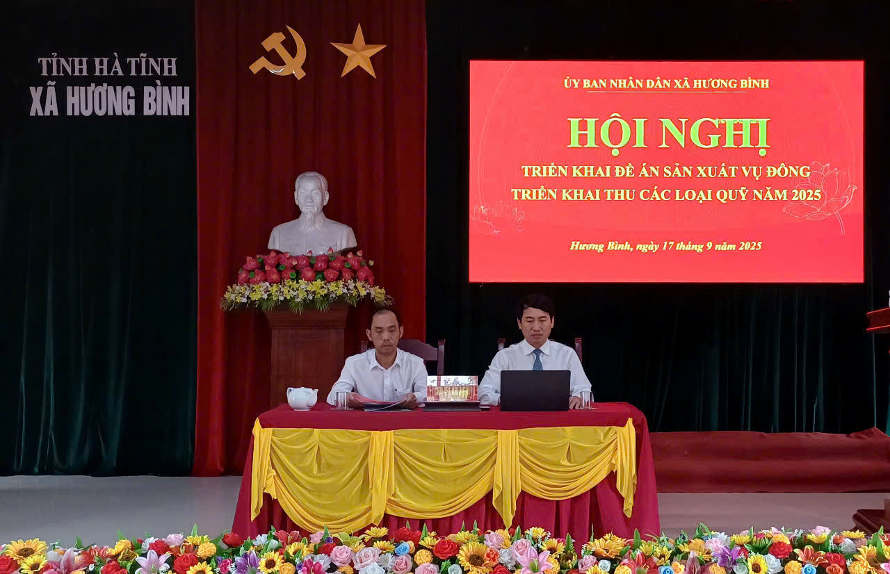 UBND xã Hương Bình triển khai Đề án sản xuất vụ Đông, triển khai thu các loại quỹ năm 2025