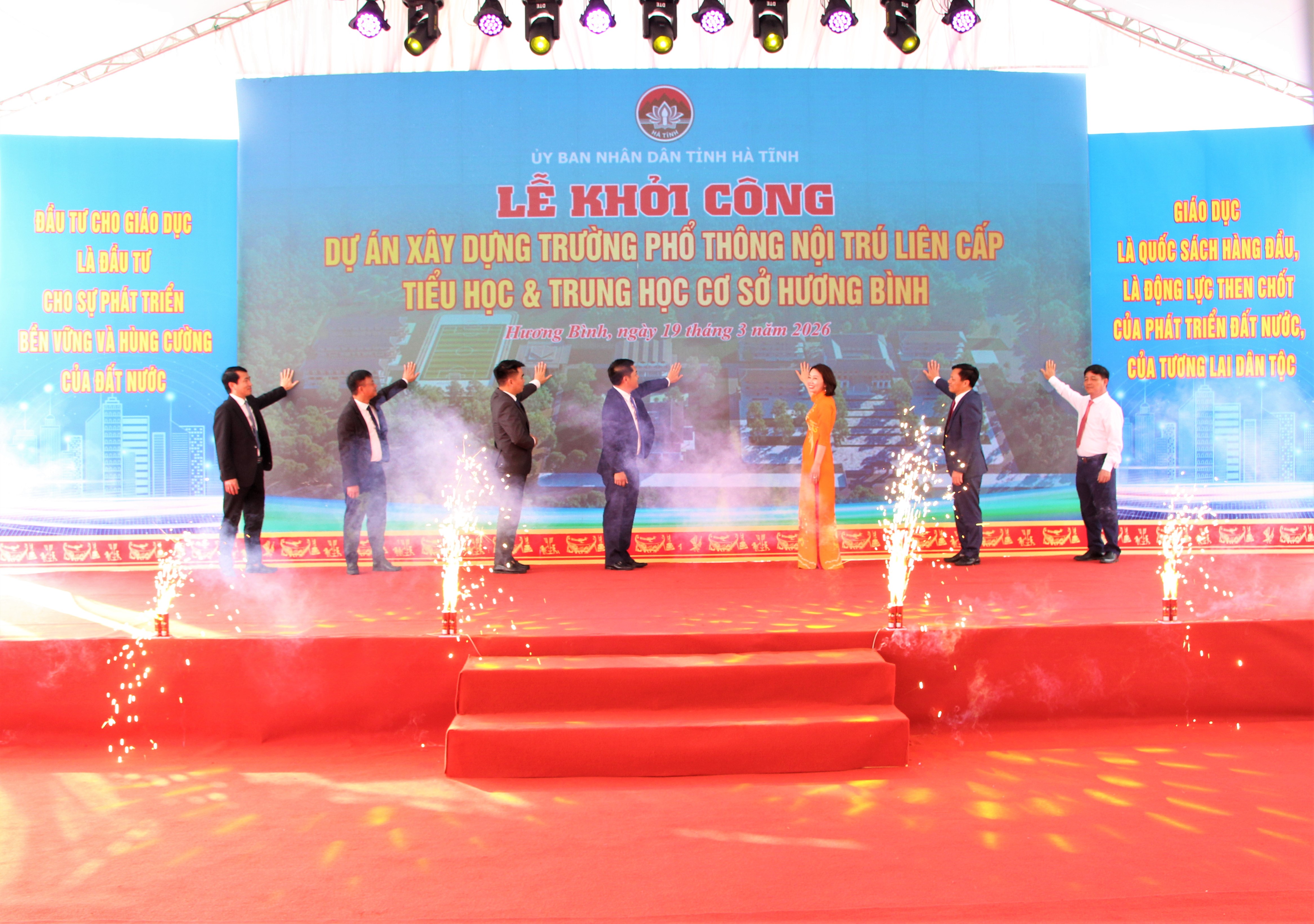 Trường Phổ thông nội trú liên cấp TH&THCS Hương Bình có tổng mức đầu tư gần 155 tỷ đồng