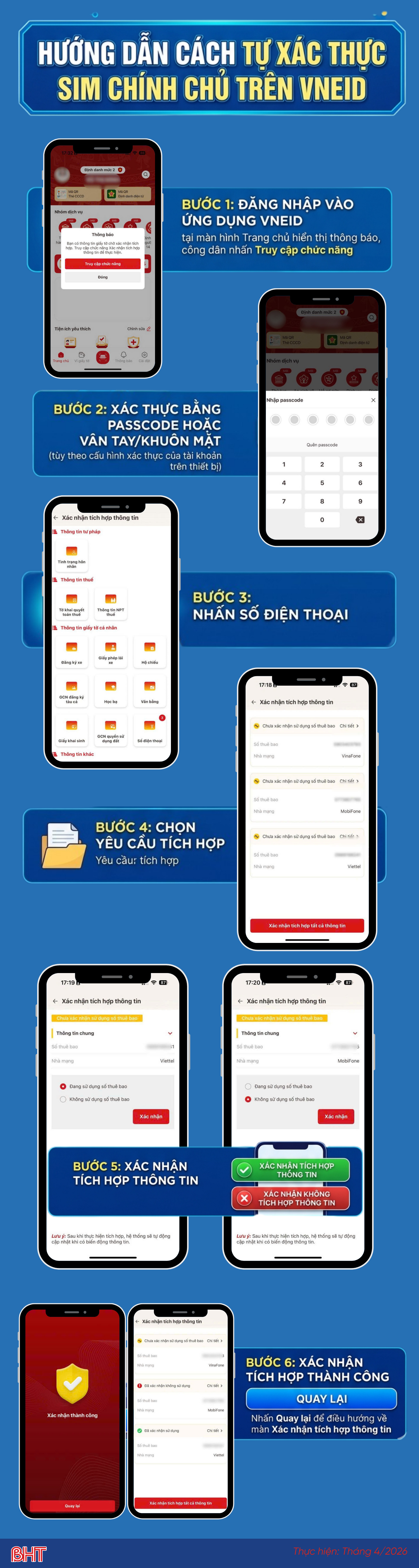 Hướng dẫn cách tự xác thực SIM chính chủ trên VNeID