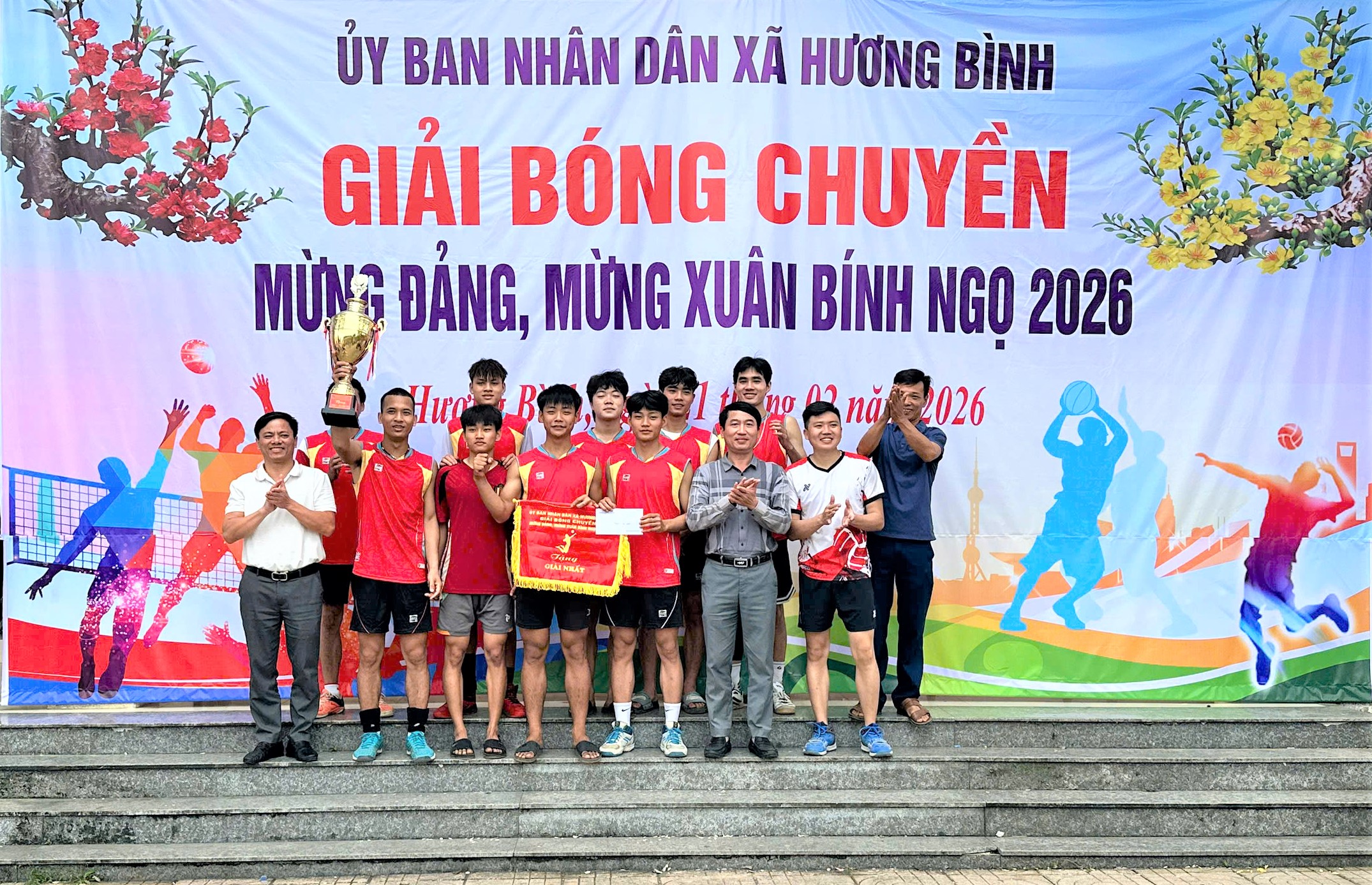 Giải bóng chuyền mừng Đảng, mừng Xuân Bính Ngọ 2026 thành công rực rỡ