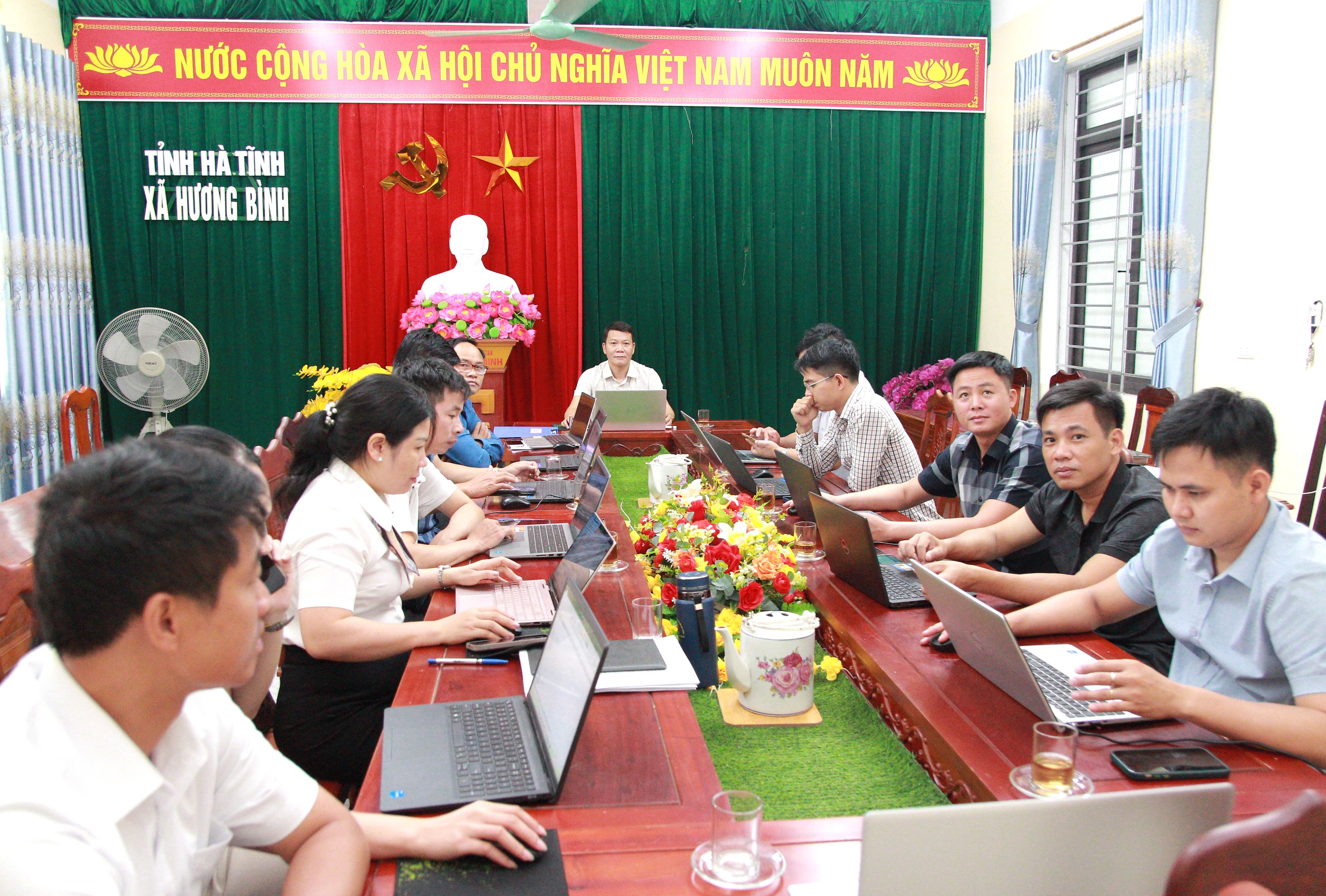 Hương Bình kết nối trực tuyến Hội nghị toàn quốc tập huấn công tác tuyên giáo và dân vận năm 2026