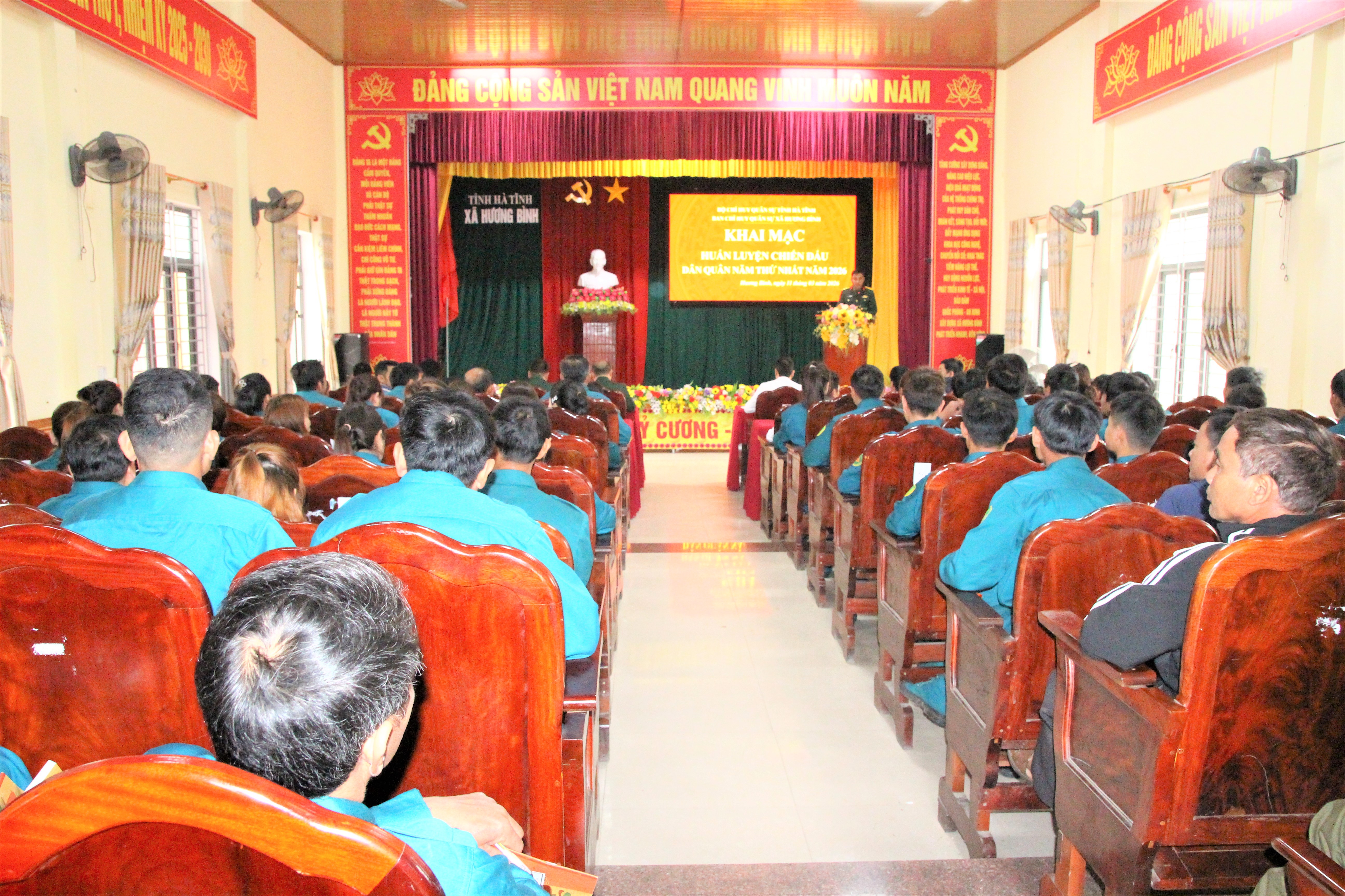 Hương Bình ra quân huấn luyện chiến đấu dân quân năm thứ I, năm 2026