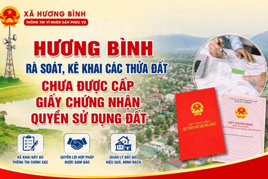 Hương bình rà soát, kê khai các thửa đất chưa được cấp Giấy chứng nhận quyền sử dựng đất