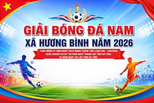 Hương Bình triển khai kế hoạch tổ chức Giải bóng đá nam năm 2026