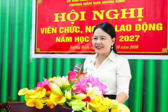 Trường Mầm non Hương Bình quyết tâm nâng cao chất lượng nuôi dưỡng, chăm sóc, giáo dục trẻ