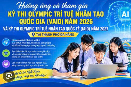 Khuyến khích học sinh tham gia Olympic Trí tuệ nhân tạo