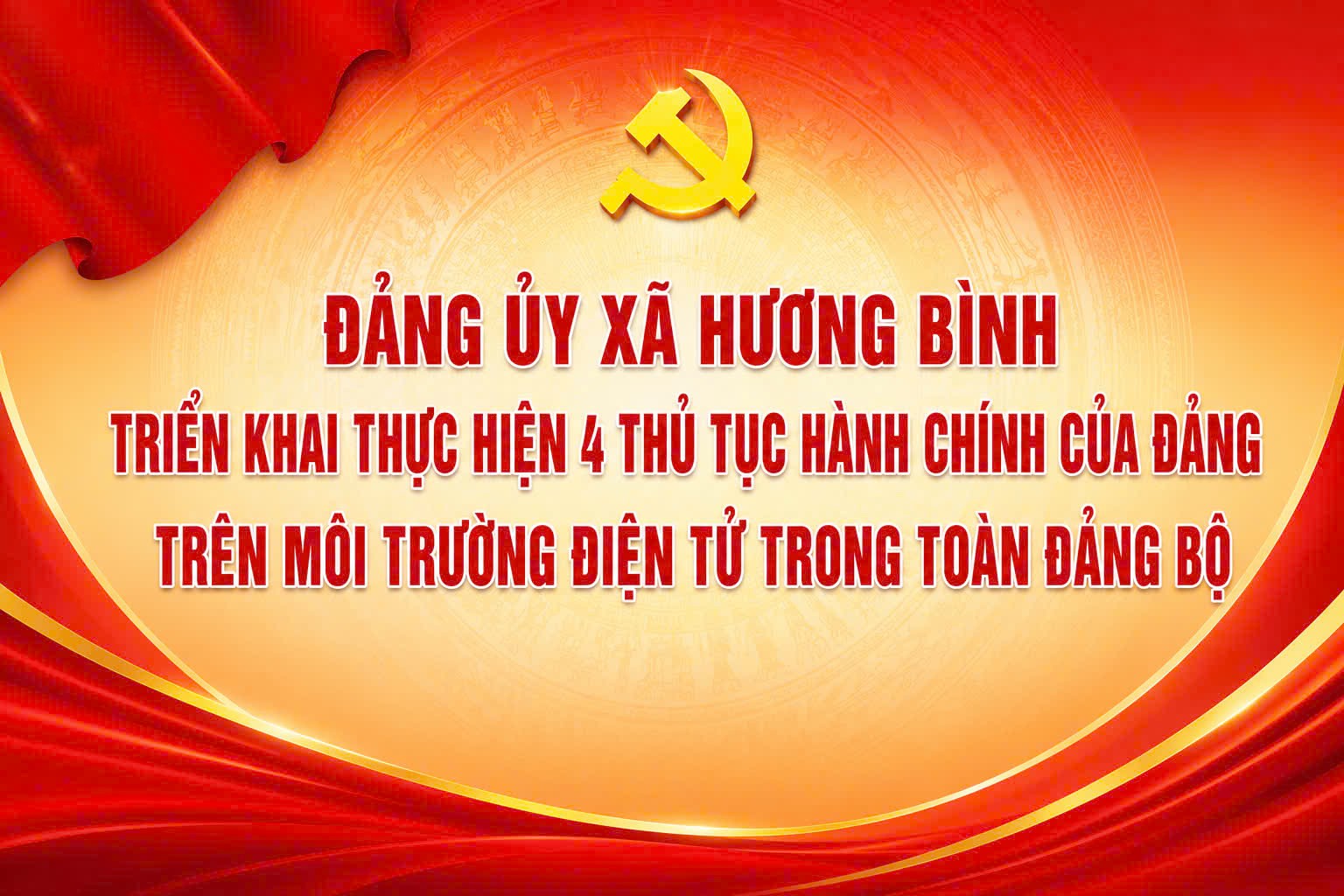 Đảng ủy xã Hương Bình triển khai 4 thủ tục hành chính của Đảng trên môi trường điện tử