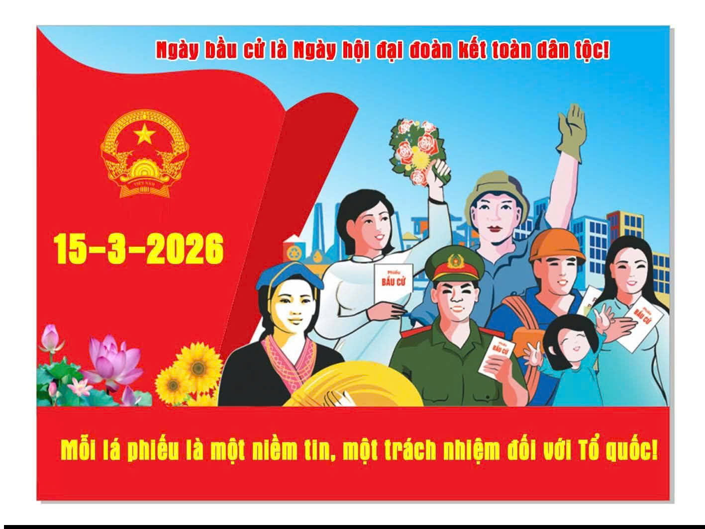Thông báo thời gian, địa điểm khai mạc bầu cử đại biểu Quốc hội và HĐND các cấp, nhiệm kỳ 2026 - 2031 tại xã Hương Bình