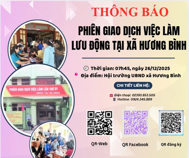 THÔNG BÁO PHIÊN GIAO DỊCH VIỆC LÀM 